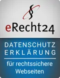 erecht24 siegel datenschutzerklaerung blau
